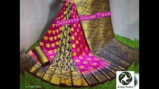 Arshiya Fashion Kanjivaram Patli Pallu Saree/wedding special/ party wear/ soft silk/low range