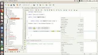 Example on User input in Java " Basic Calculator "