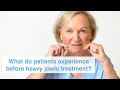 What do patients experience before heavy jowls treatment with Ultherapy?