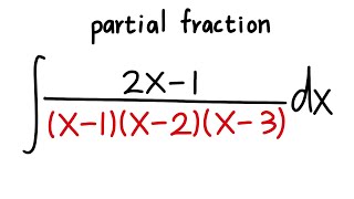 fast way to do partial fraction for integrals, calculus 2 tutorial