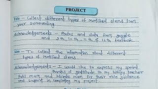 Biology project|Different types of modified stems|Std 12th HSC