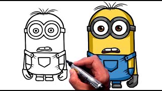 How to Draw Minion Dave from the Despicable Me