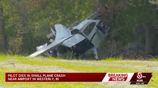 Pilot dies in small plane crash in Rhode Island