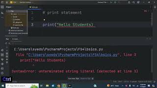 Python Programming - Print Statement, Data Types, Variables, Concatenations, User input (Basics 02)