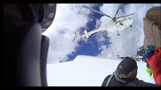 Heliskiing in Almaty, Kazakhstan. May 2020.