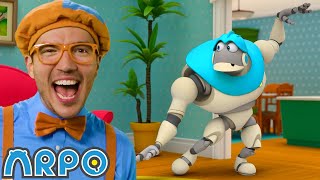 Blippi and ARPO Can't Stop Dancing!! | ARPO The Robot | Funny Kids Cartoons |  E