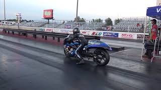 Friday Testing Jeremy Teasley 6.82 at 210 mph Pro Stock Motorcycle