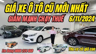 Giá xe ô tô cũ giảm giá mới nhất tháng 11 hàng loạt xe mới về|Thu mua oto cũ Tphcm