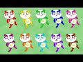 10 Little Pandas Have Fun with Color Balls - Finger Family & Nursery Rhymes