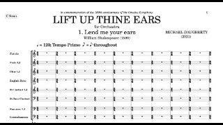 Michael Daugherty: LIFT UP THINE EARS for Orchestra (Score-MIDI Realization)