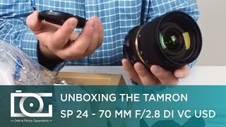 UNBOXING REVIEW | TAMRON SP 24-70mm f/2.8 Di VC USD Lens For NIKON \u0026 CANON