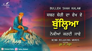 ਸਬਰ ਬੇਰੀ ਦਾ ਵੇਖ ਵੇ ਬੁੱਲ੍ਹਿਆ | Bulleh Shah Poetry ( Part #60) | New Sufi Kalam | Bulleh Shah Kalam