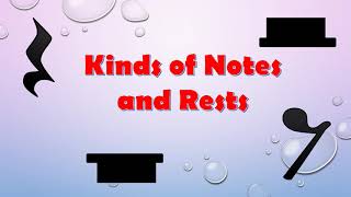Kinds of notes and rests (module 1)