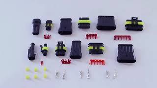 352 PCS Soket Konektor Terminal Sambungan Kabel Listrik Aksesoris Otomotif Tahan Air 1/2/3/4 Pin