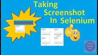 Taking Screenshot in Selenium Automation