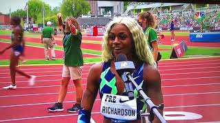 Sha’carri Richardson interview prefontaine. Talk all the sh!t you want!!!!