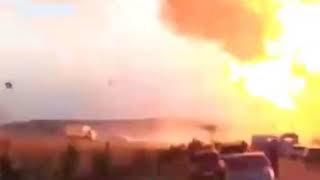 Сегодня очень мощный взрыв на газовой заправке Краснодарский край станца Васюринская!