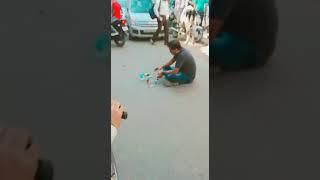 Alcohlic person Drink in the middle of the road in Gorakhpur India