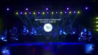 C in C Western Naval Command singing during their Golden Jubilee