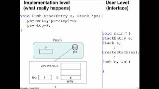 Stack array based implementation part 3