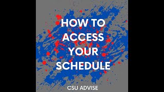 How to Access Your Schedule