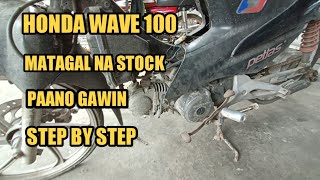 PAANO PAANDARIN ANG MOTOR NA MATAGAL NA STOCK STEP BY STEP HONDA WAVE 100 | Erz moto