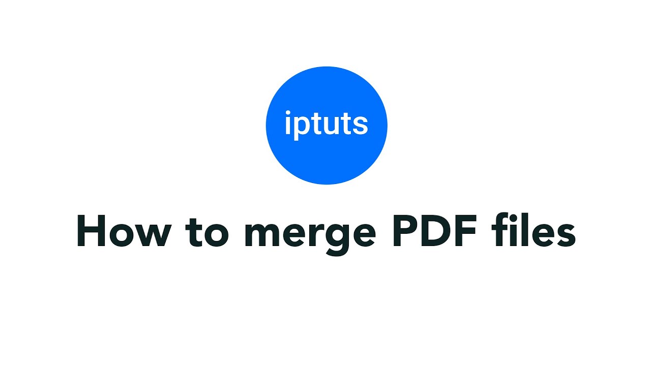 How To Merge Pdf Files Together Youtube