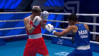 R32 (48KG) GANKHUYAG GAN ERDENE (MGL) vs ESSAADI HAMZA (MAR) | IBA World Boxing Championships 2023