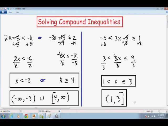 Compound Inequalities - Lessons - Blendspace