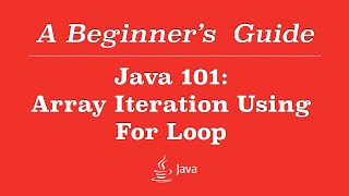 Java 101: Arrray Iteration Using For Loop