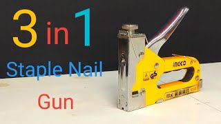 INGCO 3 in 1 Staple Nail Steel Gun #unboxing #handtool #tool #asmr