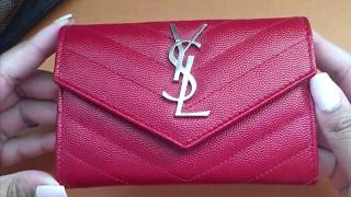 YSL SAINT LAURENT ENVELOPE WALLET REVIEW