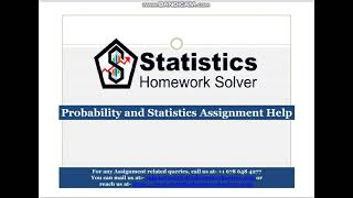Probability and Statistics Assignment Help