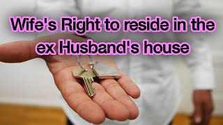 Right of reside in the matrimonial home