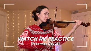 Watch me practice (as a music major) Bach Sonata No. 1 【リアルヴァイオリン練習風景🎻】Practmas Day 25🎄