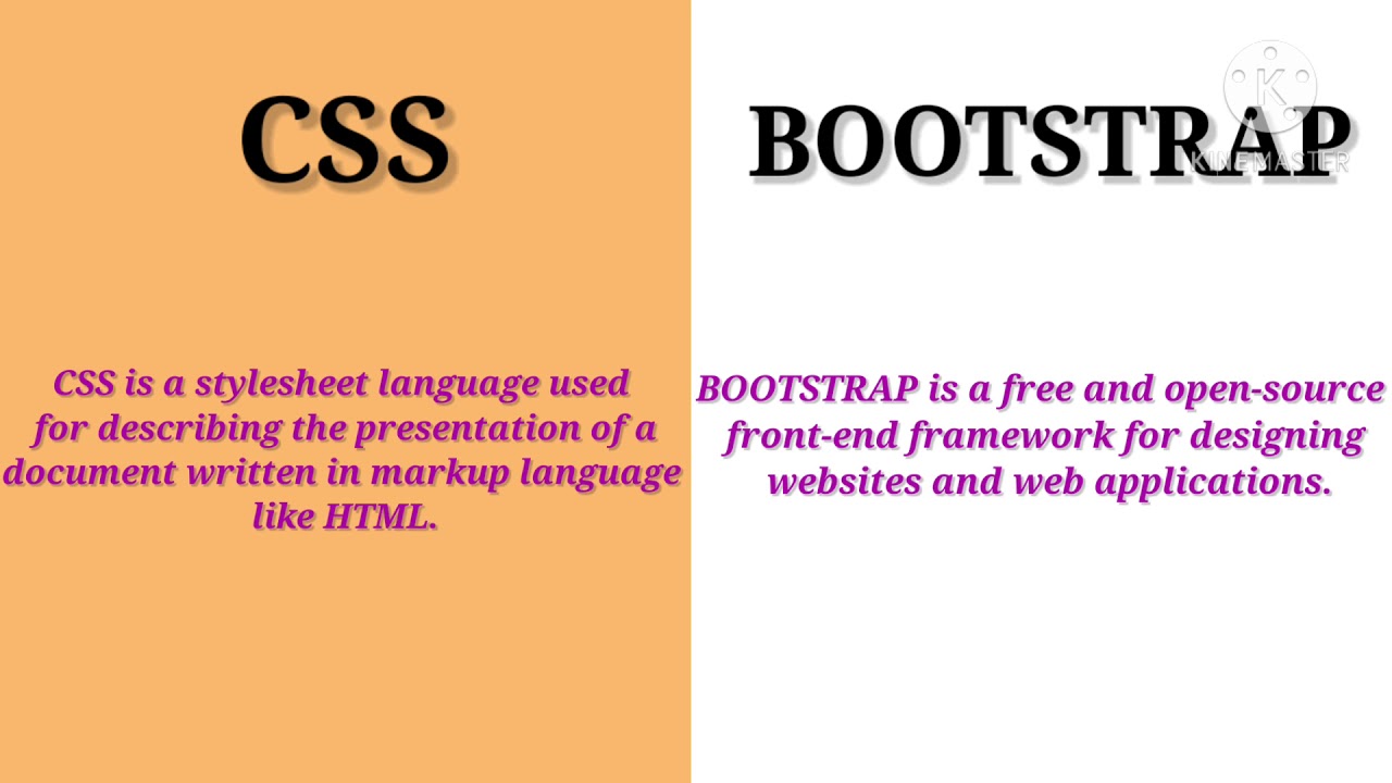 BOOTSTRAP VS CSS | DIFFERENCE BETWEEN BOOTSTRAP & CSS - YouTube