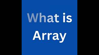 Arrays💻 #youtubeshorts #technology #c #coding #java #python #sql #csharp #ai #array #css #ds #stack