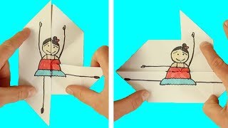 Origami Moving Dancer Tutorial (Very Easy) TOTALLY COOL PAPER CRAFTS