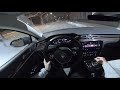 vw passat 2.0tsi 4motion 280hp night time winter city drive and snow fun in pov 4k