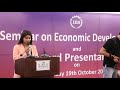 anchor pratika sood hosting seminar on “ economic development “