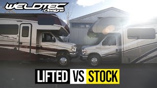 Common Problems Solved Stock Ford Class C RV Vs Upgraded Suspension Lift Kit | Ultimate Comparison