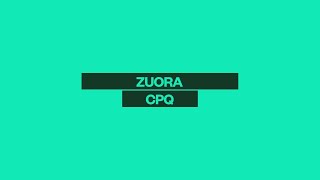 Zuora CPQ Micro Demo