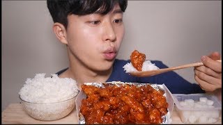 진짜 40시간 굶었습니다 너무 맛있다..고봉밥 처갓집양념순살치킨 치밥 리얼사운드 먹방ㆍASMR Korean Sweet Chicken