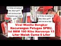 Viral Wanita Bongkar Kecurangan Petugas SPBU, Isi BBM 100 Ribu Harusnya 13 Liter Malah Cuma 9 Liter