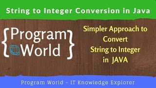 Conversion Of Integer to String in Java | Program World