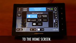 Quick How To: Using the Classroom Technology Touch Panel