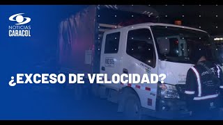 Accidente de tránsito en Bogotá: choque entre carro particular y camión dejó un herido