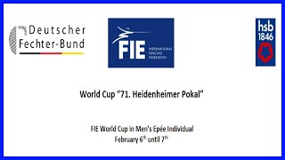 Heidenheim Mens Epee Day 01 Piste Blue