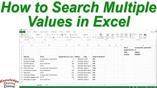 How to Search Multiple Values in Excel ! Useful in Searching Large Data