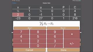 Using Simplex Method App - Standard Maximization (free simplex app in description)